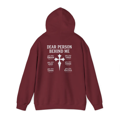 Dear Person Behind Me Hoodie – Bible Verse Christian Faith Cross Pullover