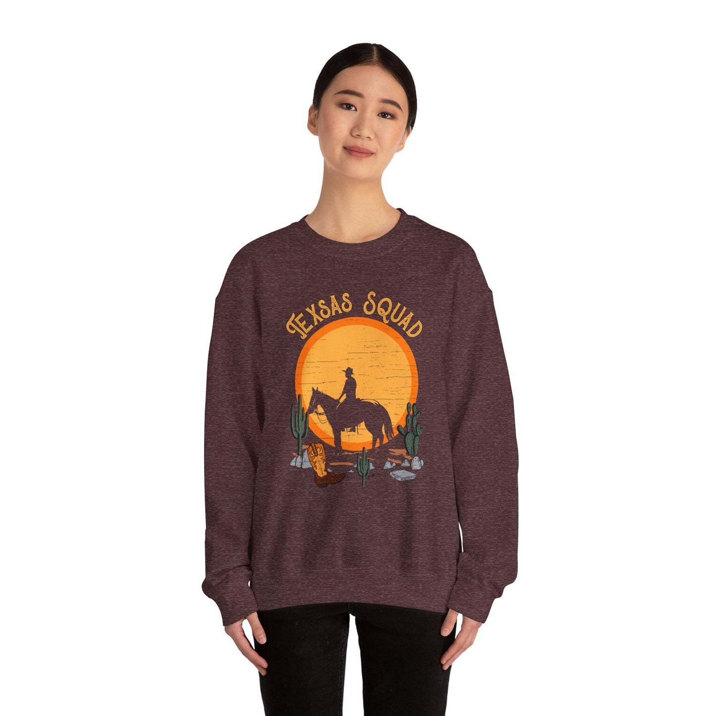 Texas Squad Cowboy Sweatshirt – Riding Horse Howdy Western Rodeo Pullover