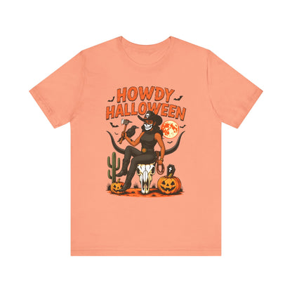 Howdy Halloween Shirt – Skeleton Cowgirl Western Fall Rodeo Tee