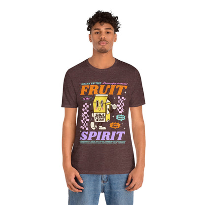 Christian Fruit Shirt – Drink Up Milk Bottle Faith Graphic Tee