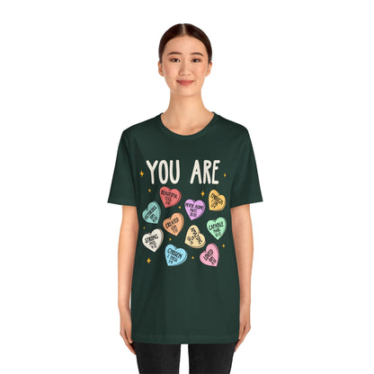 You Are Christian Shirt – Bible Verse Conversation Heart Faith Tee