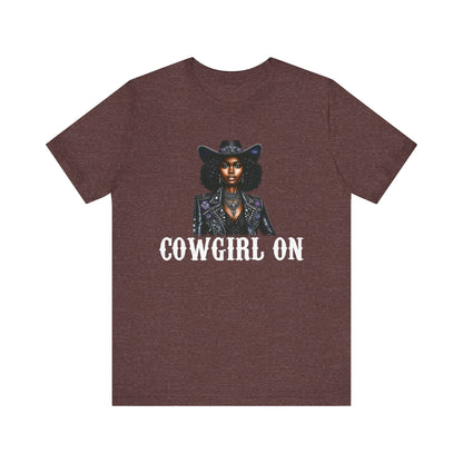 Cowgirl on Black Shirt – Howdy Southern Western Rodeo Texas Tee