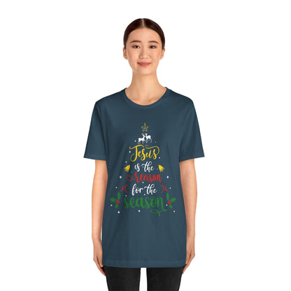 Jesus Is the Reason for the Season Shirt – Christian Christmas Tree Faith Tee