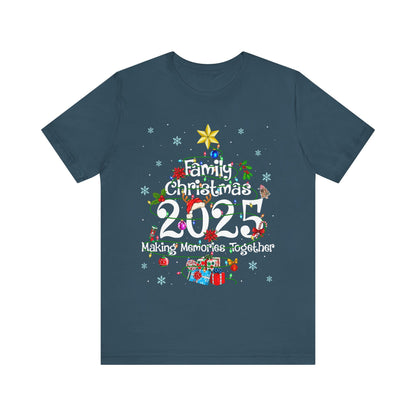 Family Christmas 2025 Tree Shirt – Festive Holiday Lights Matching Pajama Tee