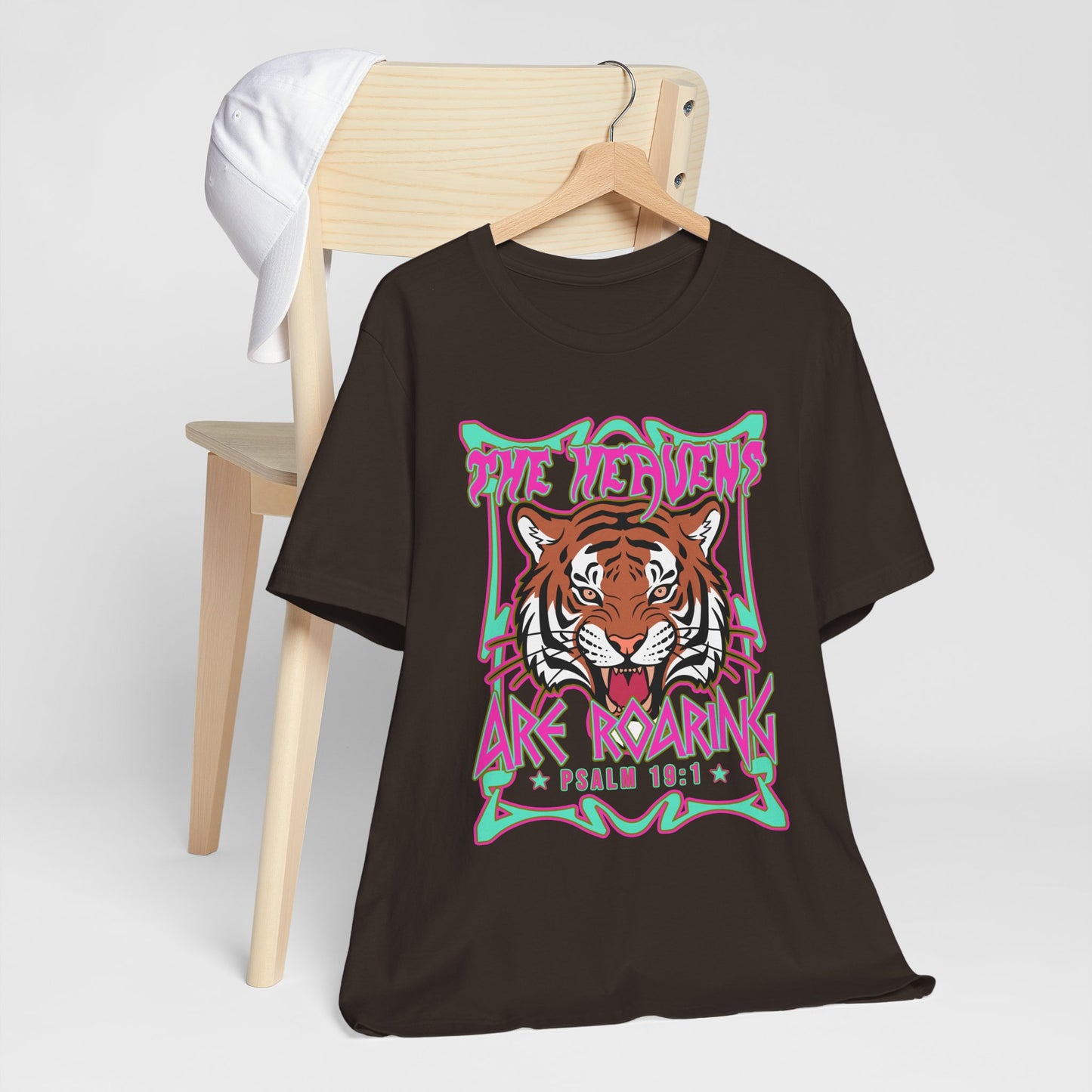 The Heavens Are Roaring Shirt – Psalm 19:1 Tiger Christian Faith Tee