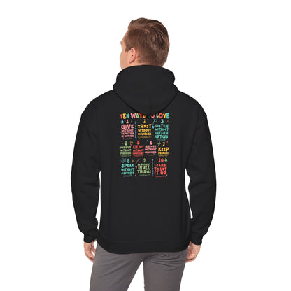 Ten Ways to Love Hoodie – Bible Verse Christian Jesus Retro Faith Pullover
