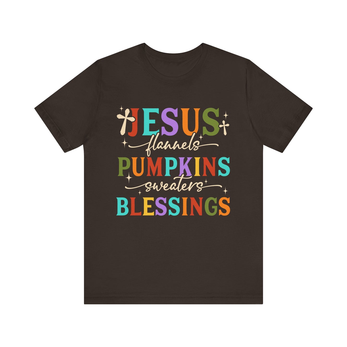 Jesus Flannels Pumpkins & Blessings Shirt – Christian Fall Thanksgiving Tee