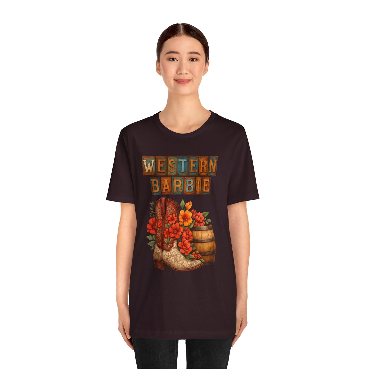 Western Barbie Cowgirl Boot Shirt – Floral Rodeo Country Girl Tee