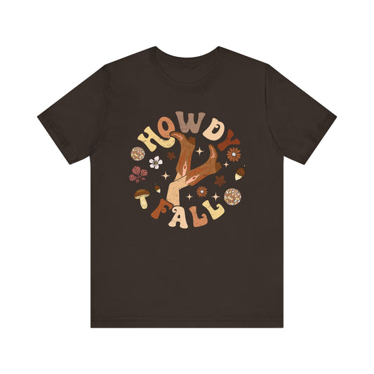 Retro Groovy Howdy Fall Shirt – Western Cowgirl Thanksgiving Rodeo Tee