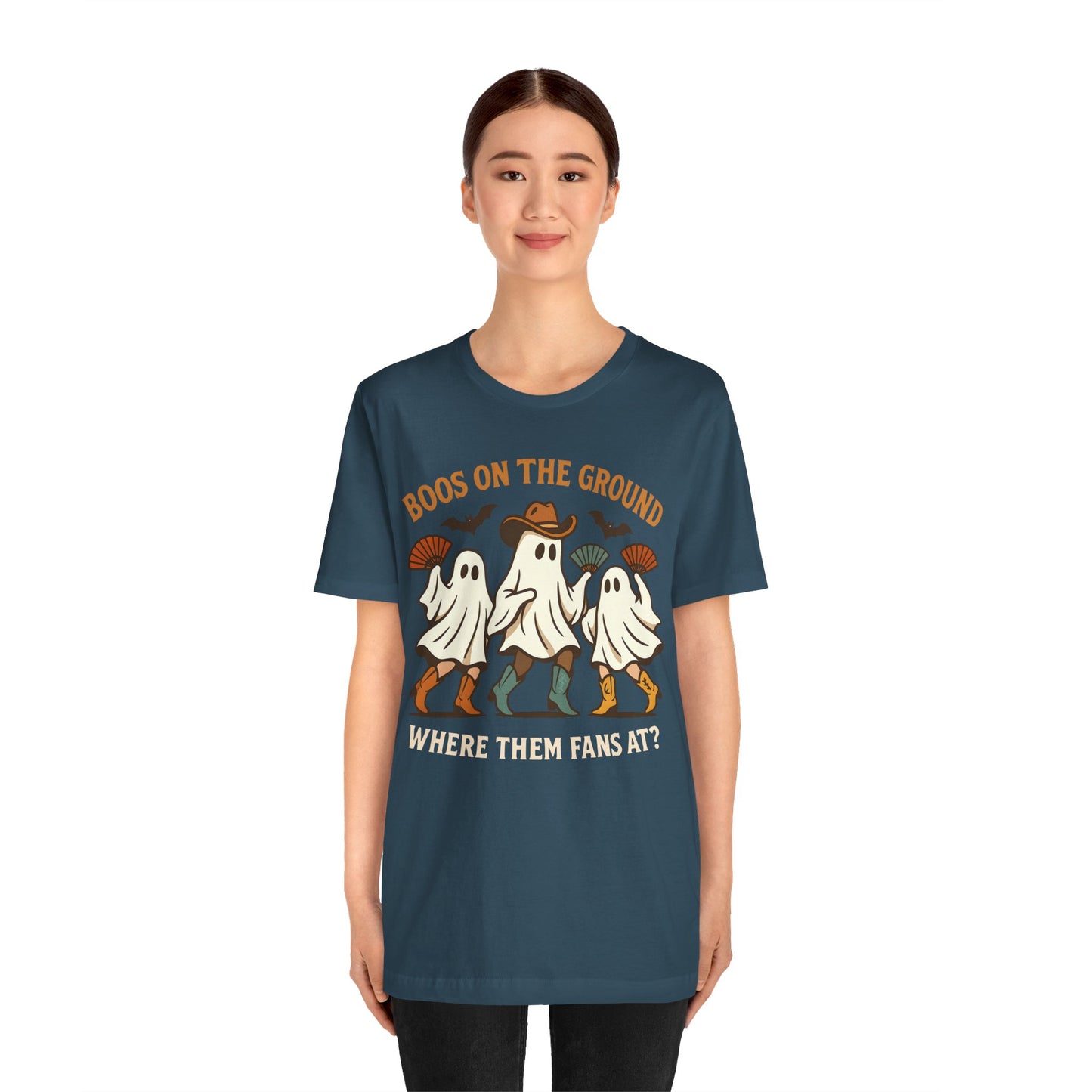 Boos on the Ground Shirt – Funny Western Cowgirl Ghost Squad Halloween Tee