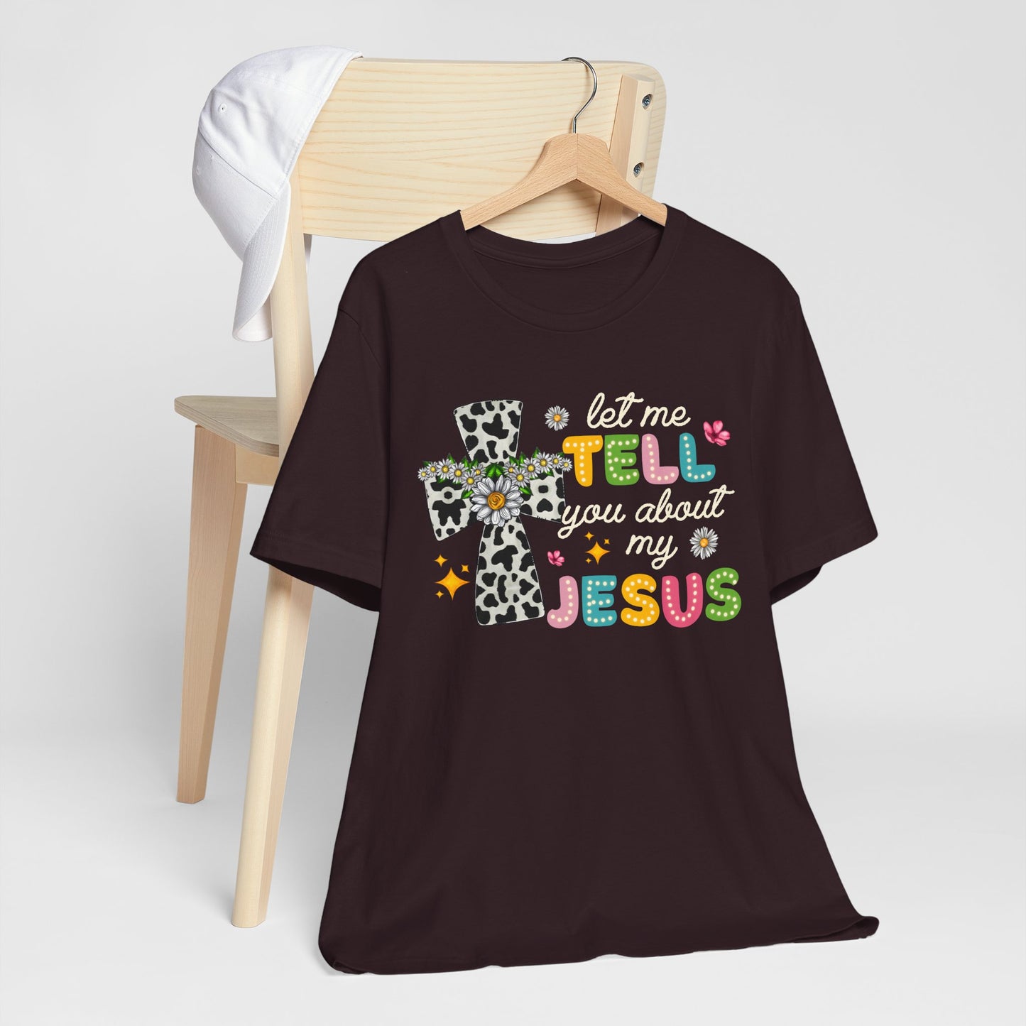 Let Me Tell You About My Jesus Shirt – Groovy Retro Christian Faith Tee