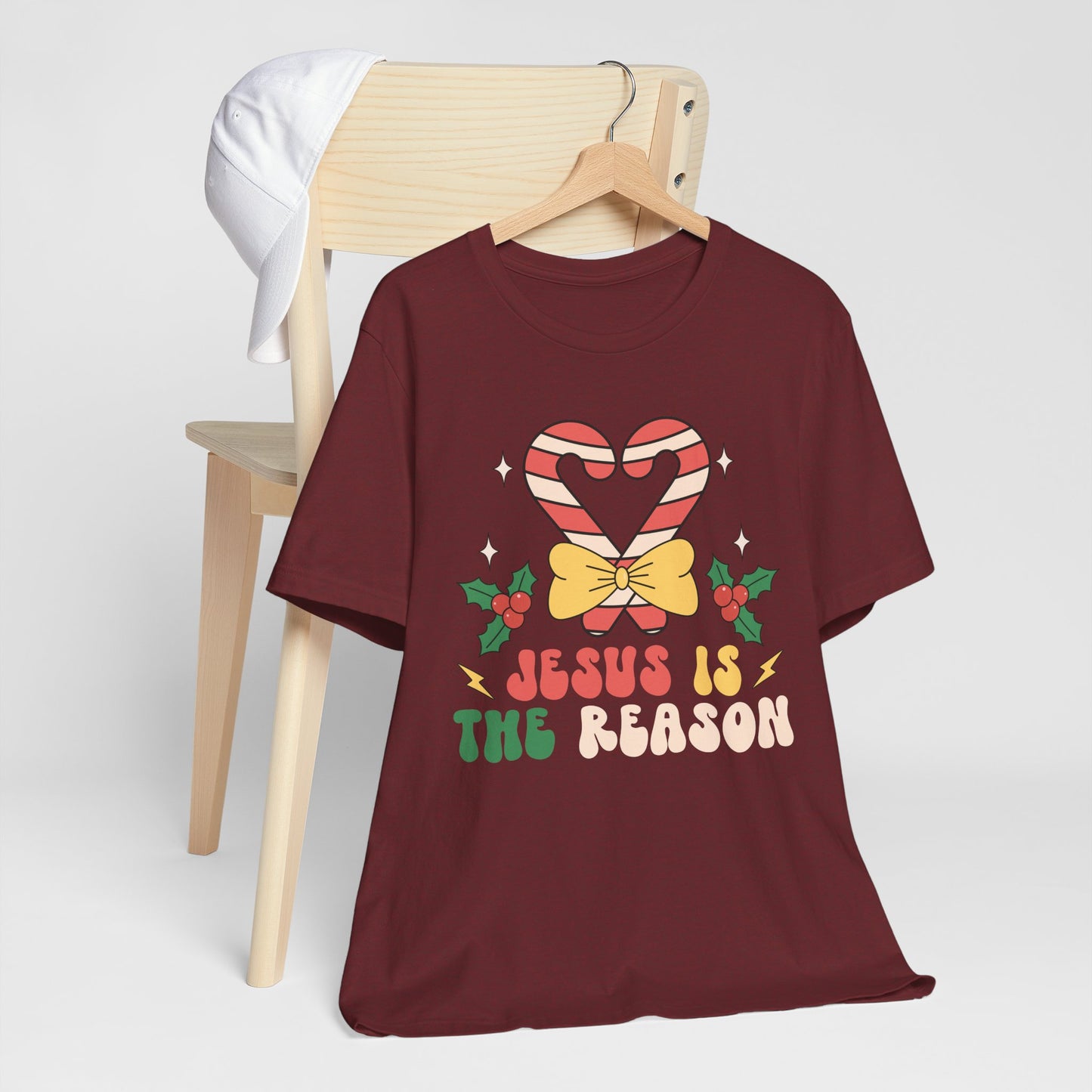 Candy Cane Jesus Shirt – Christian Christmas Pajama Tee, Holiday Faith Sleepwear