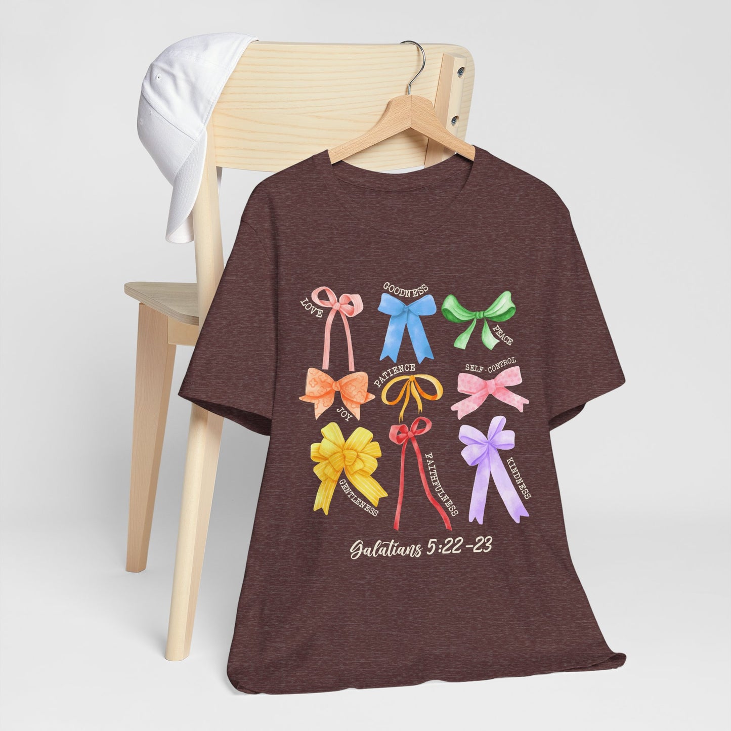 Christian Bow Shirt – Bible Verse Spirit Joy Peace Patience Kindness Tee