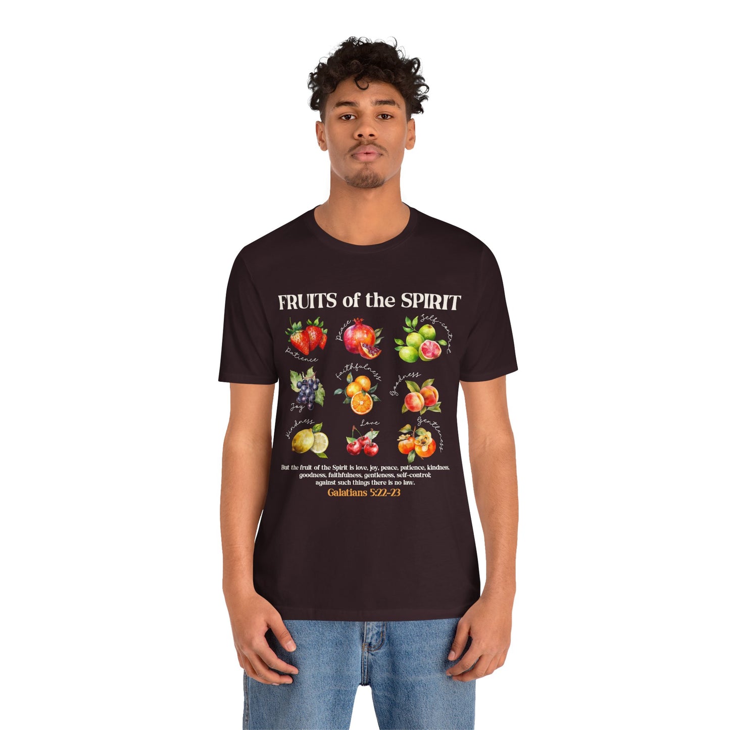 Fruits of the Spirit Shirt – Galatians 5:22-23 Christian Bible Verse Tee