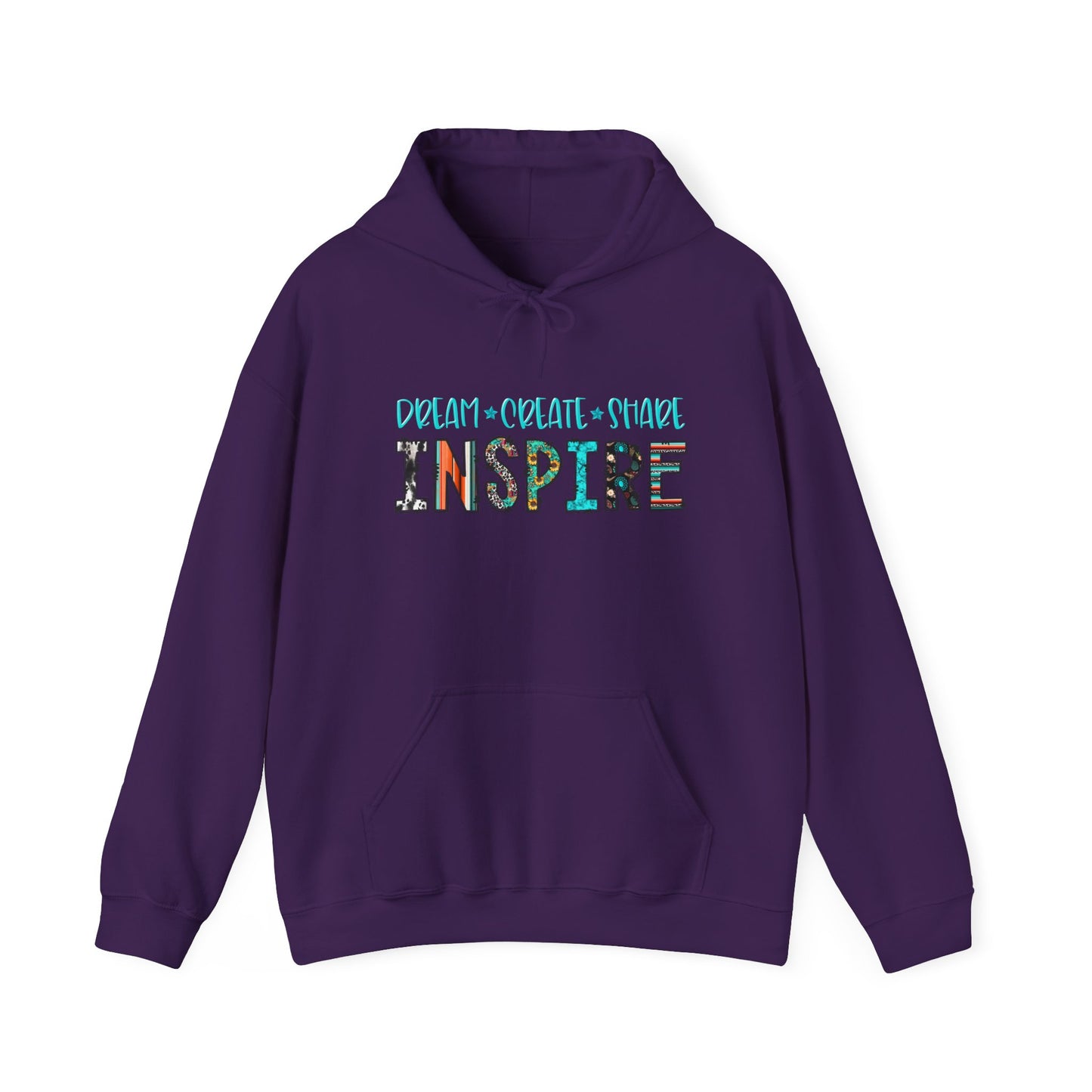 Dream Create Share Inspire Hoodie – Motivational Teacher Western Pullover