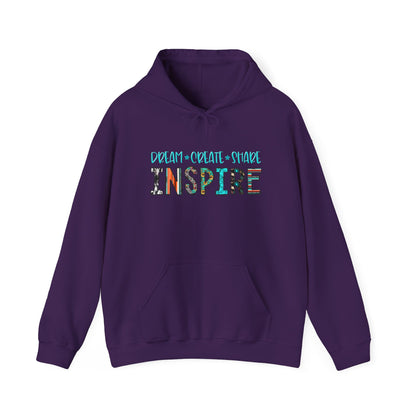 Dream Create Share Inspire Hoodie – Motivational Teacher Western Pullover