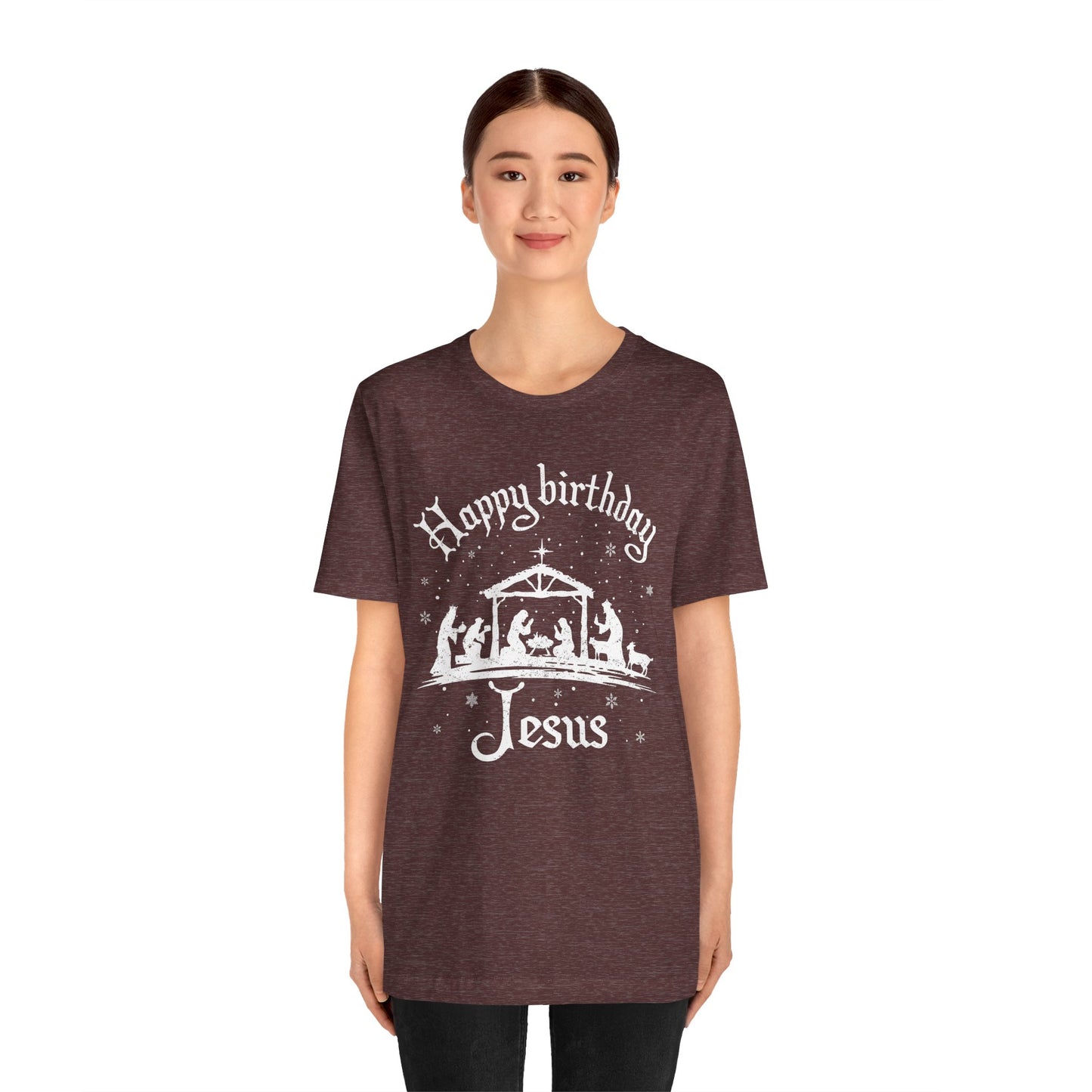 Happy Birthday Jesus Shirt – Christian Nativity Faith-Focused Christmas Tee