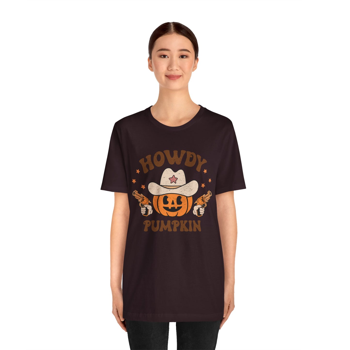 Howdy Pumpkin T-Shirt, Retro Western Cowboy Cowgirl Halloween Tee