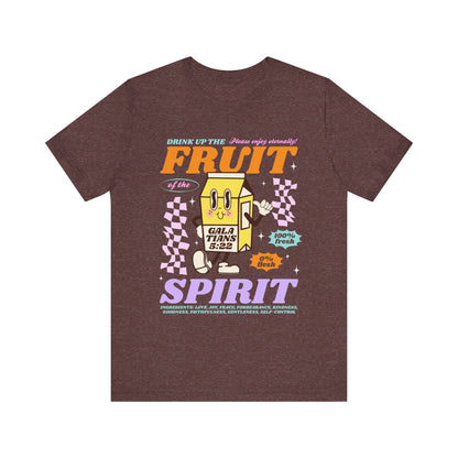 Christian Fruit Shirt – Drink Up Milk Bottle Faith Graphic Tee