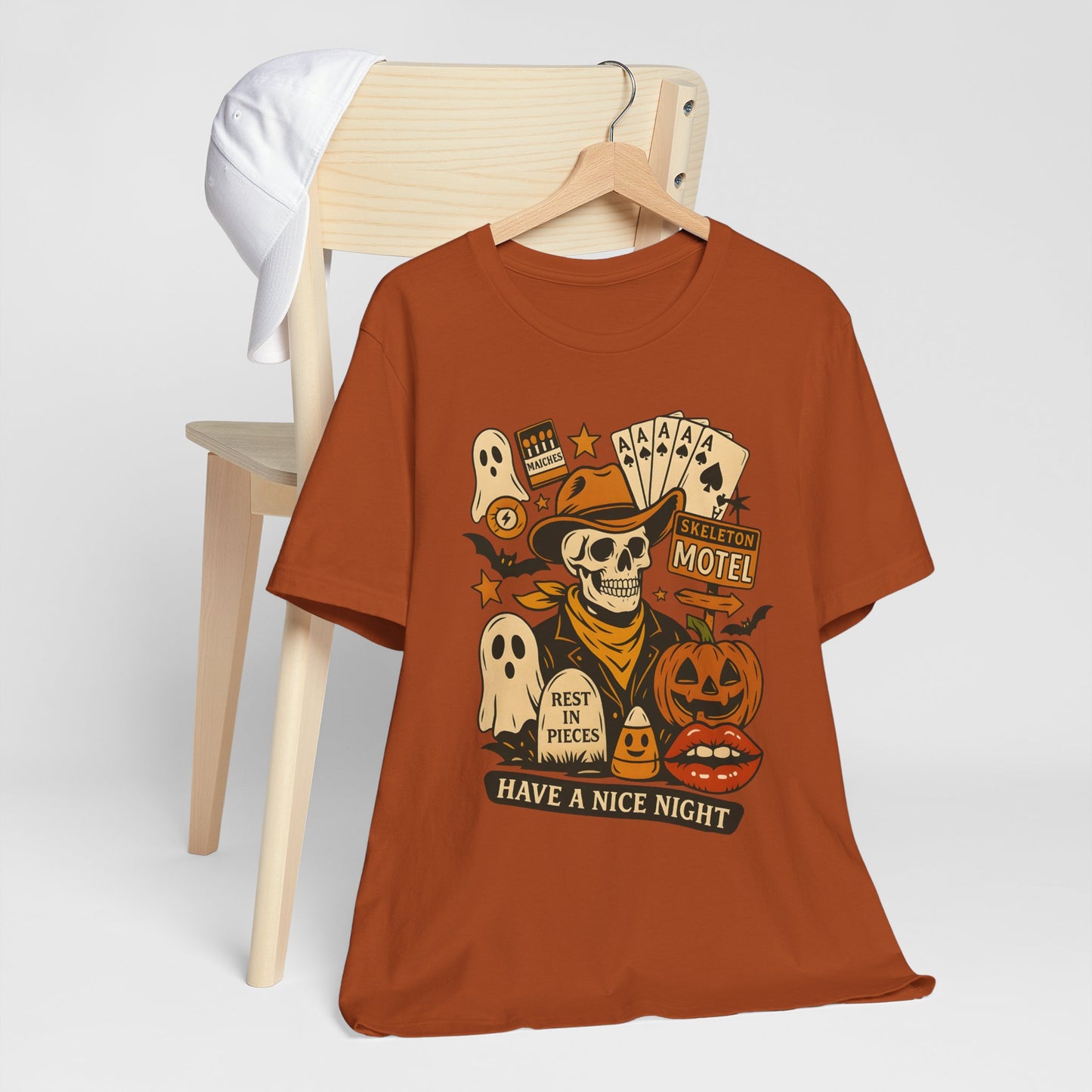 Have A Nice Night Shirt – Spooky Cowboy Skeleton Western Halloween Tee