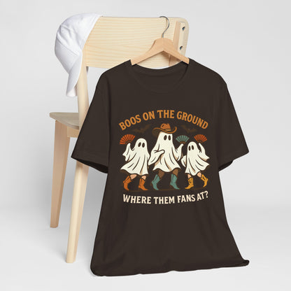 Boos on the Ground Shirt – Funny Western Cowgirl Ghost Squad Halloween Tee