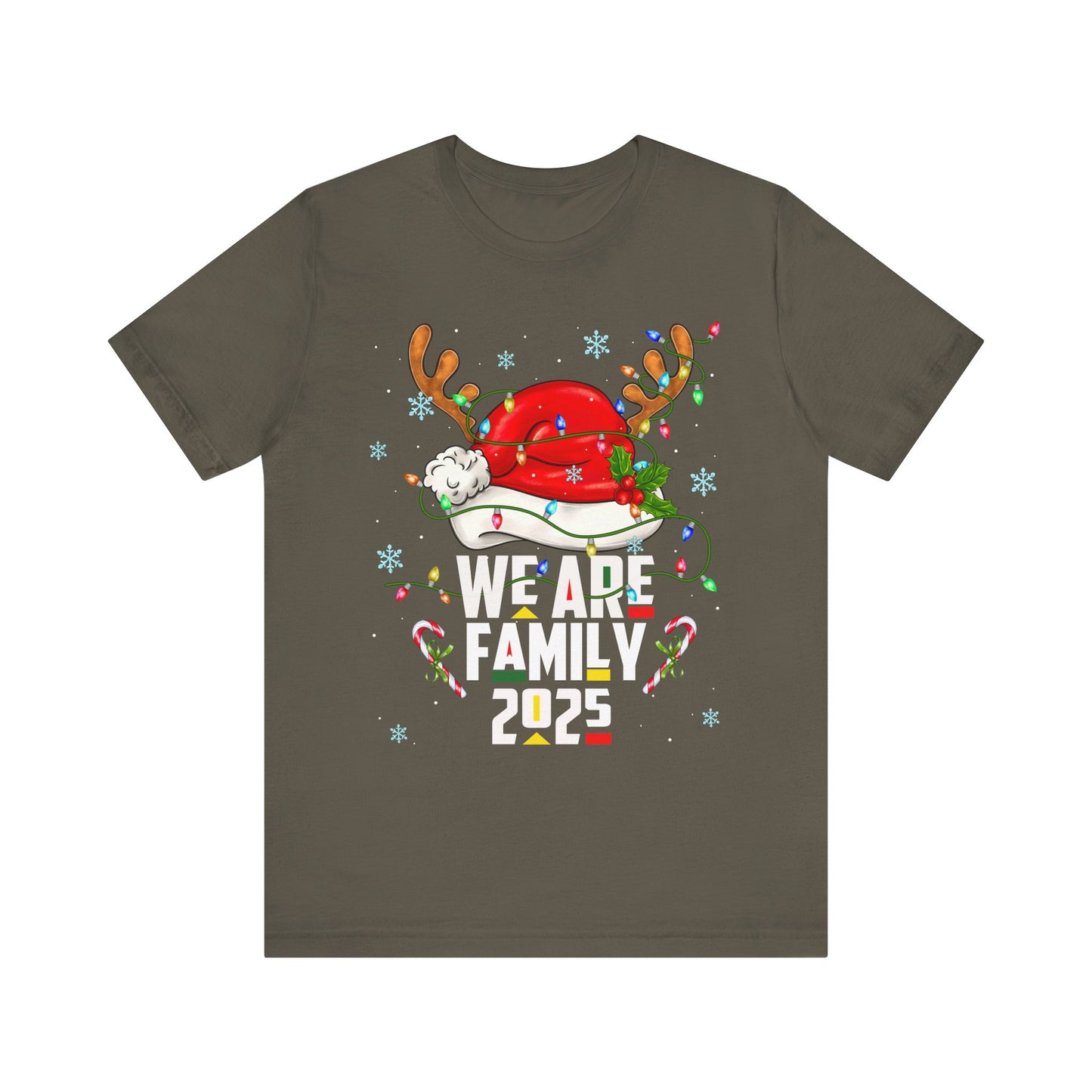 We Are Family 2025 Shirt – Afro Christmas Tree & Santa Matching Black Family Tee