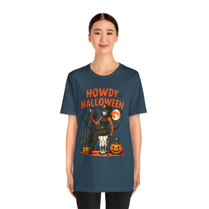 Howdy Halloween Shirt – Skeleton Cowgirl Western Fall Rodeo Tee