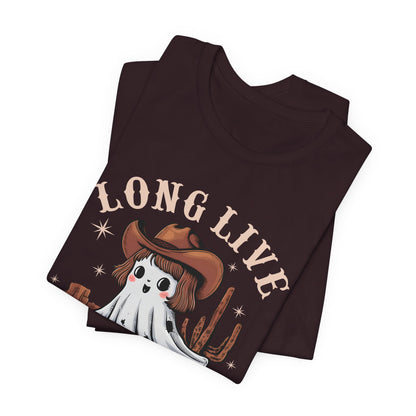 Long Live Cowghouls Shirt – Cute Western Ghost Cowgirl Halloween Tee