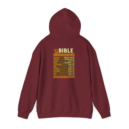 Bible Emergency Hotline Hoodie – Inspirational Christian God Faith Pullover