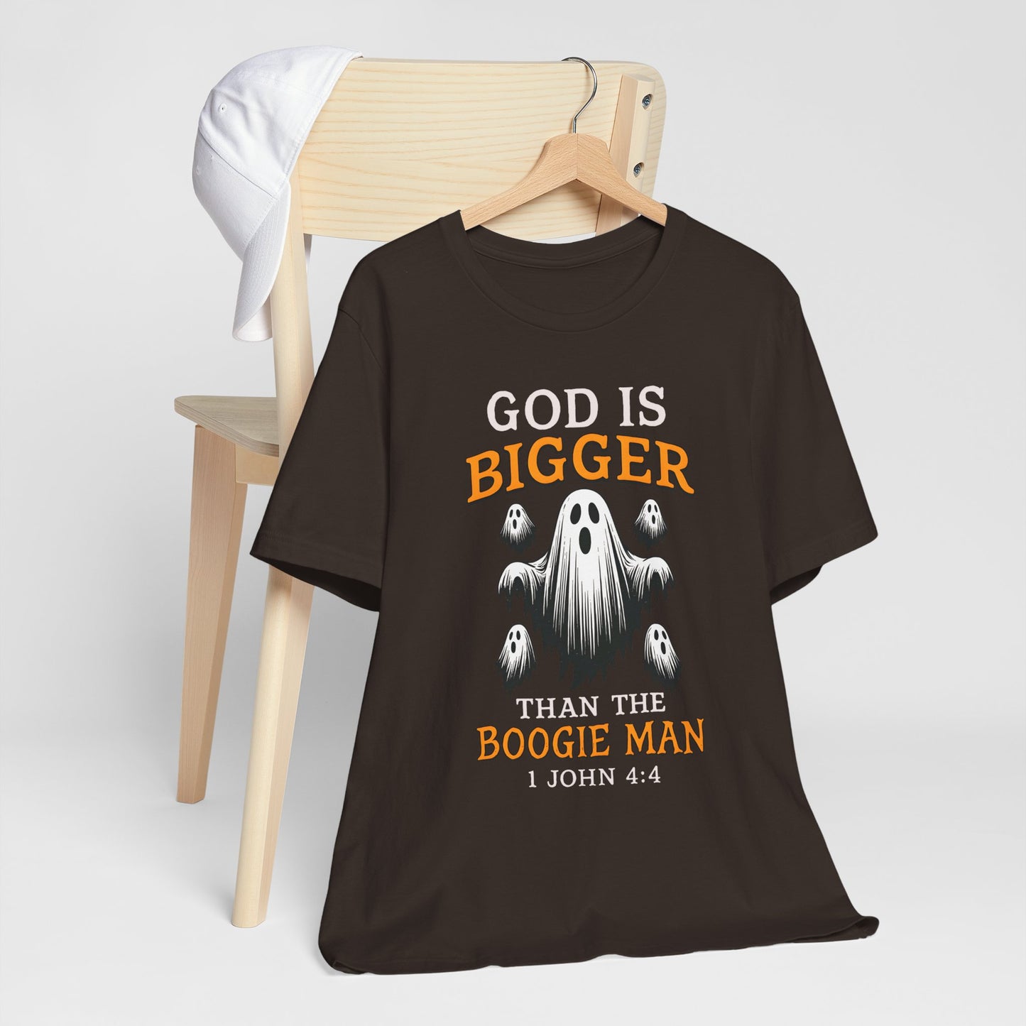 God Is Bigger Than the Boogie Man Shirt – Christian Ghost Halloween Faith Tee