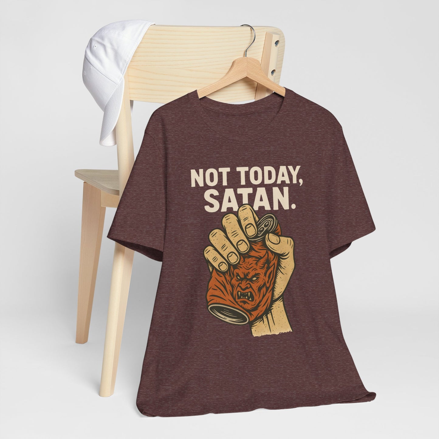 Not Today Satan Shirt – Funny Christian Faith Halloween Anti-Devil Tee