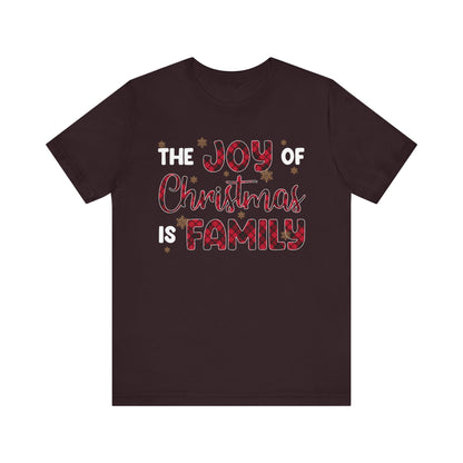 The Joy of Christmas is Family Shirt – Buffalo Plaid Matching Holiday Tee