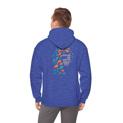 Fishers of Men Hoodie – Matthew 4:19 Bible Verse Christian Fishing Pullover
