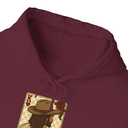 Jesus Is King Hoodie – Western Christian Playing Card Cowboy Retro Pullover