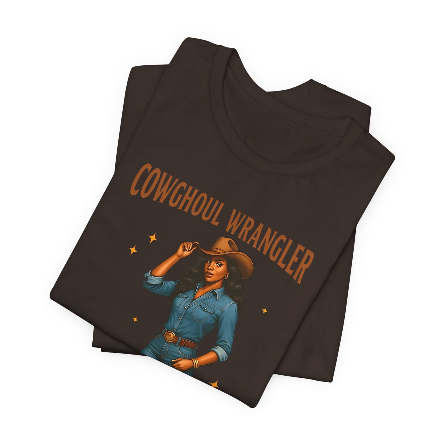 Cowghoul Wrangler Shirt Western Cowgirl Cowboy Ghost Halloween Tee, Spooky Rodeo Fall Outfit
