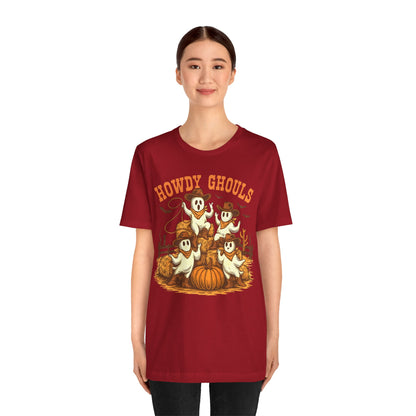 Howdy Ghouls Shirt – Cute Ghost Cowboy Halloween Tee, Western Rodeo Texas Fall Outfit