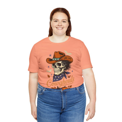 Cowghouls Shirt – Long Live Halloween Skeleton Cowboy Western Ghost Tee