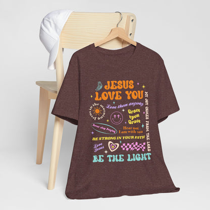 Jesus Loves You Shirt – Groovy Retro Christian Faith Encouragement Bible Tee