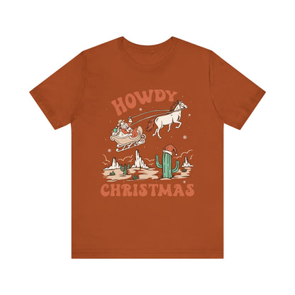 Howdy Christmas Shirt – Vintage Cowboy Santa on Horse Retro Western Holiday Tee
