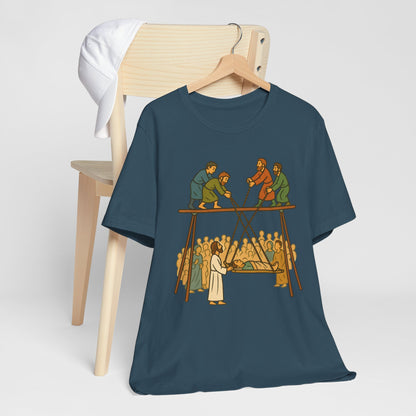 Faith of Four Shirt – Jesus Heals the Paralyzed Man Christian Story Tee