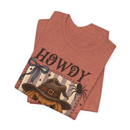 Howdy Halloween Shirt – Cute Coquette Pumpkin Western Fall Tee
