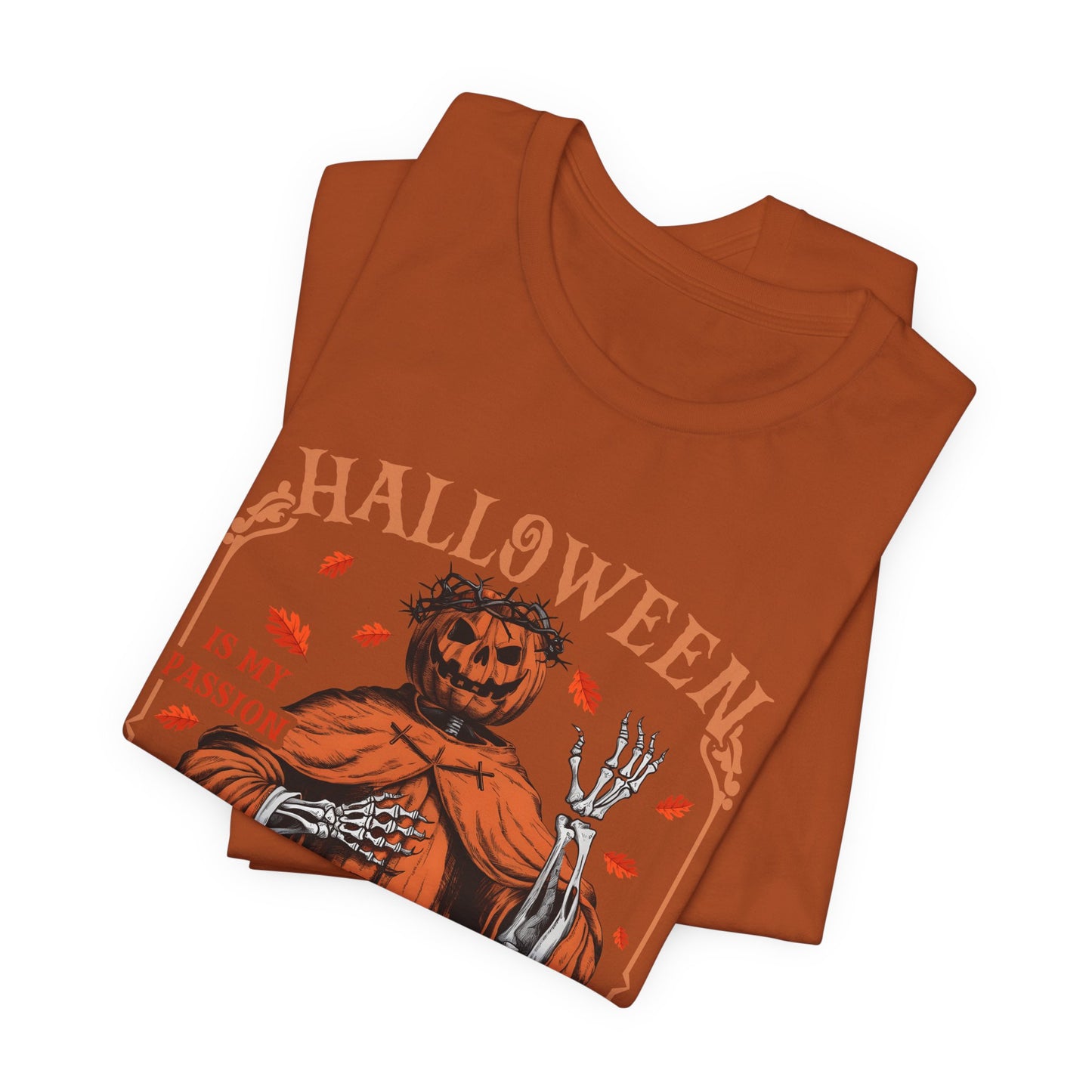 Halloween Is My Passion Jesus Cross Christian Jack O Lantern T-Shirt