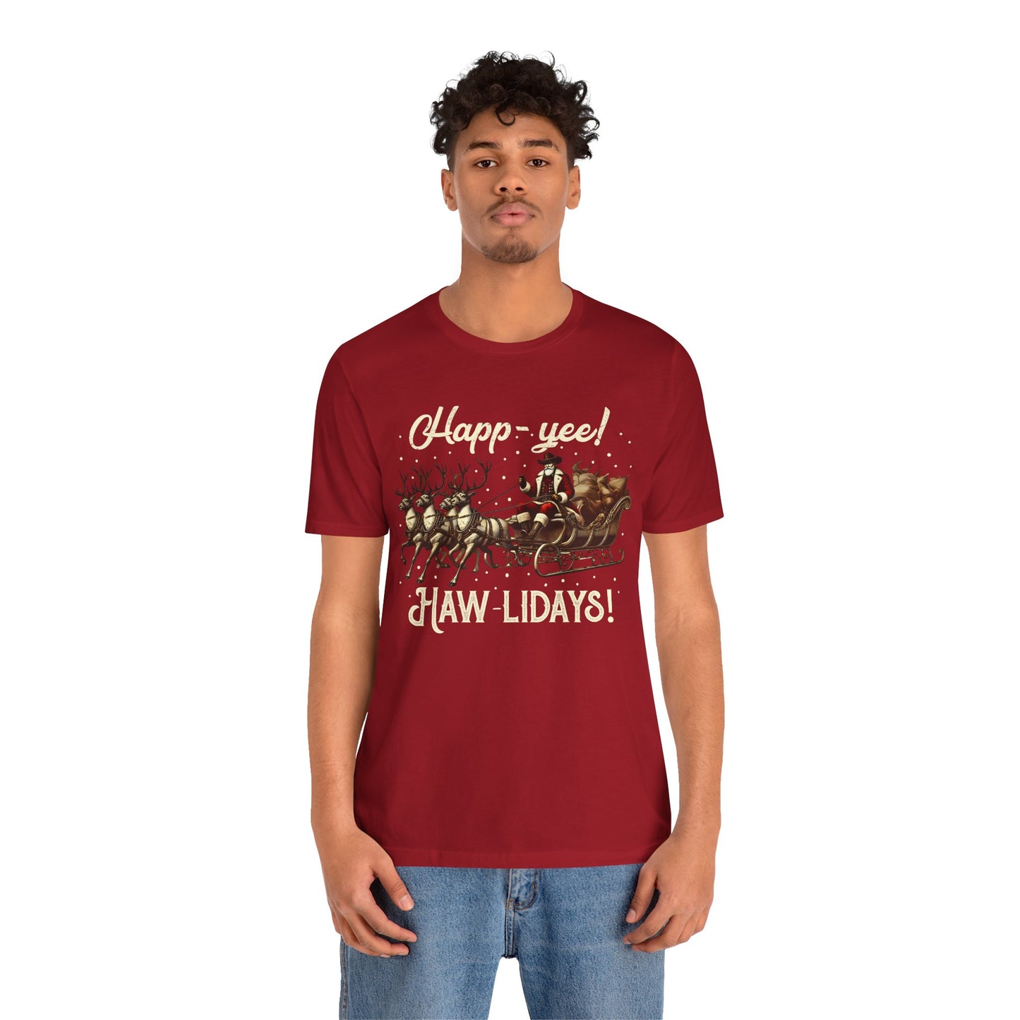 Happy Yeehaw Holidays Shirt – Funny Western Howdy Santa Christmas Tee