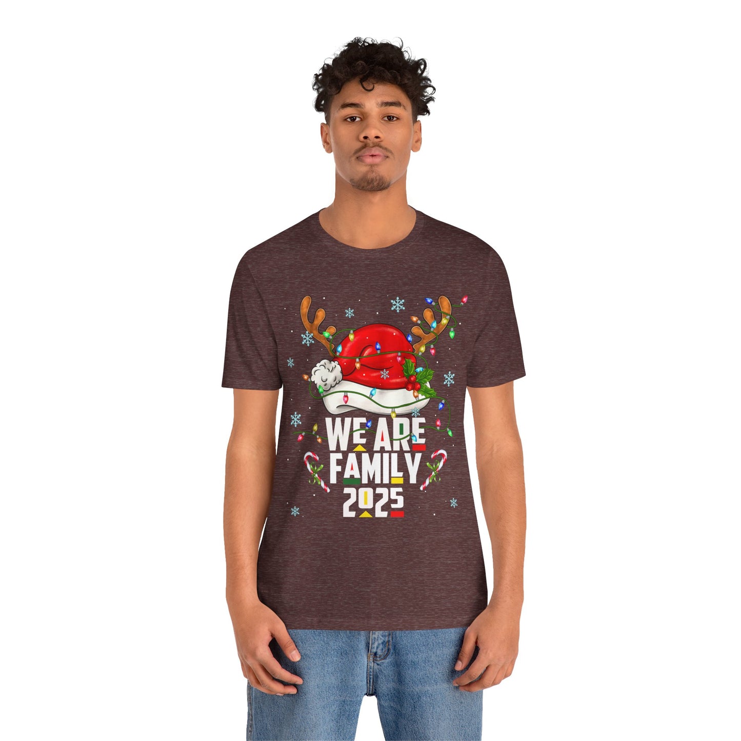 We Are Family 2025 Shirt – Afro Christmas Tree & Santa Matching Black Family Tee