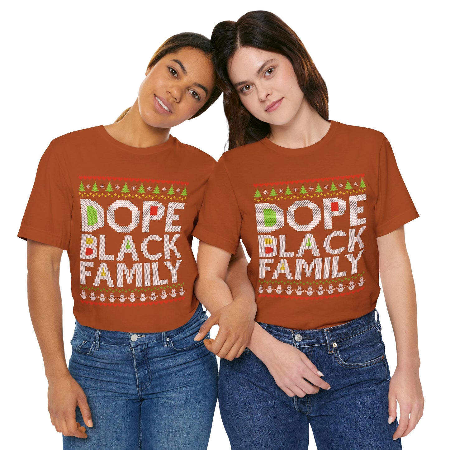 Dope Black Family Ugly Christmas Sweater – Afrocentric Holiday Shirt, Funny Matching Christmas Tee for Proud Black Families
