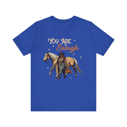 You Are Enough Shirt – Christian Bible Black Cowgirl Western Texas Tee