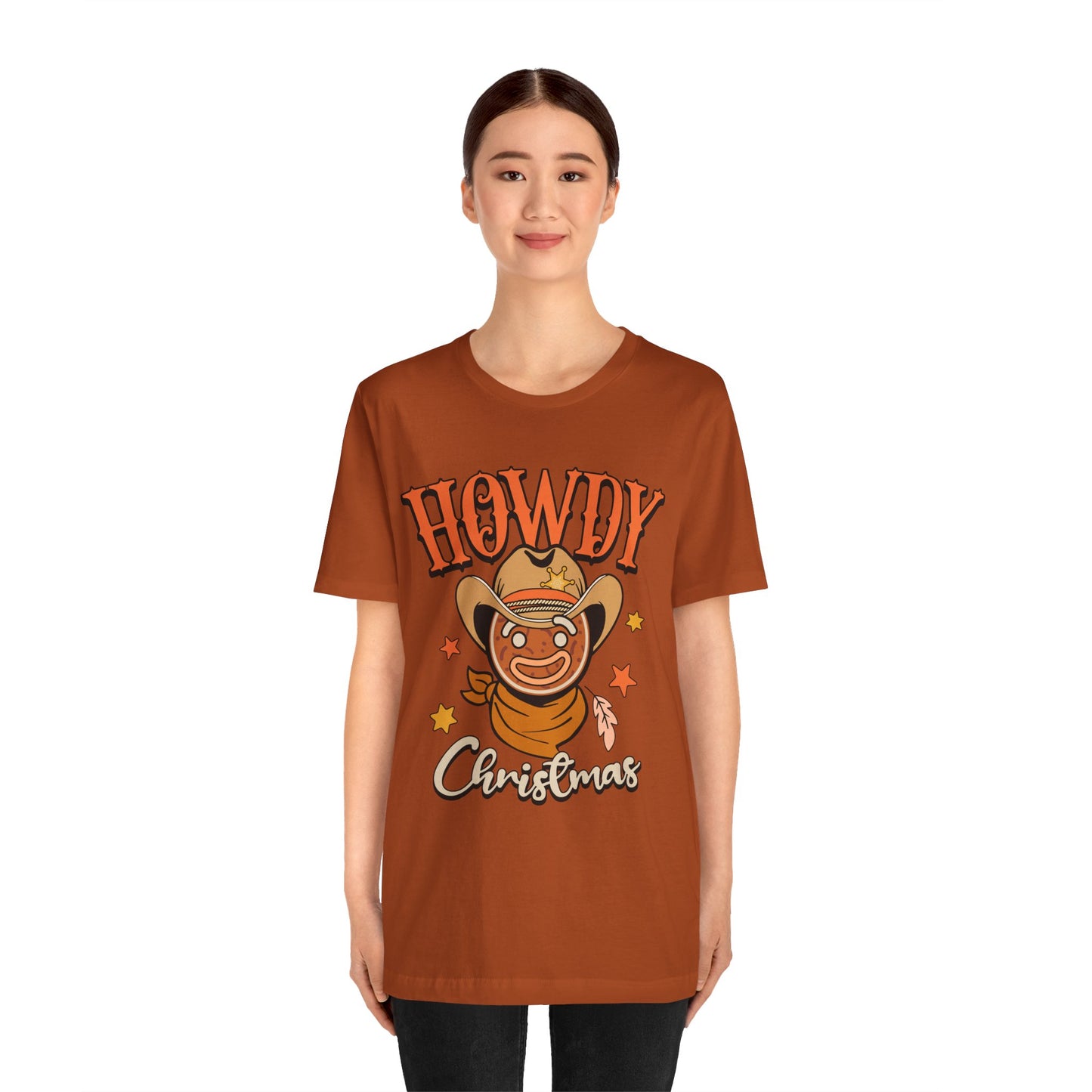 Christmas Howdy Cowboy Gingerbread Shirt – Funny Retro Western Holiday Pajama Tee