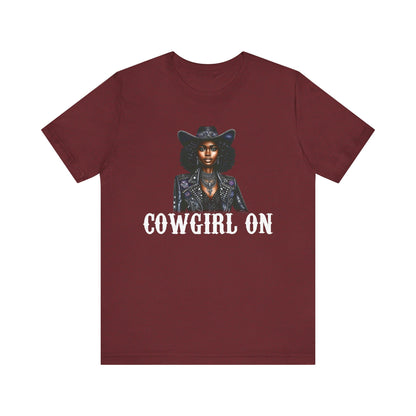 Cowgirl on Black Shirt – Howdy Southern Western Rodeo Texas Tee