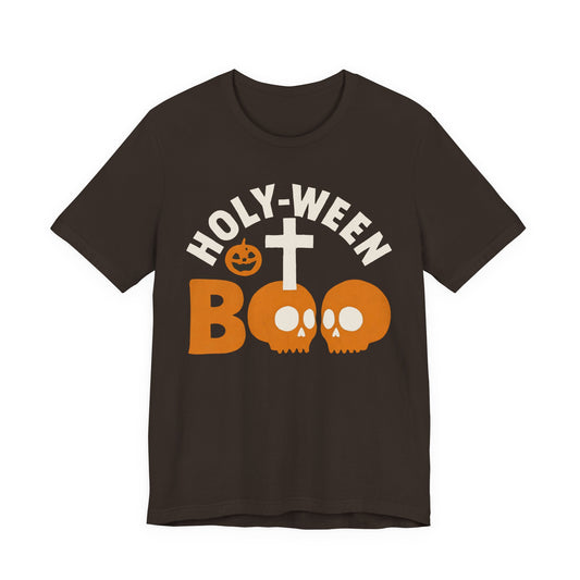 Holy Ween Boo Shirt – Christian Halloween Cross & Skull Faith Tee