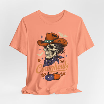 Cowghouls Shirt – Long Live Halloween Skeleton Cowboy Western Ghost Tee